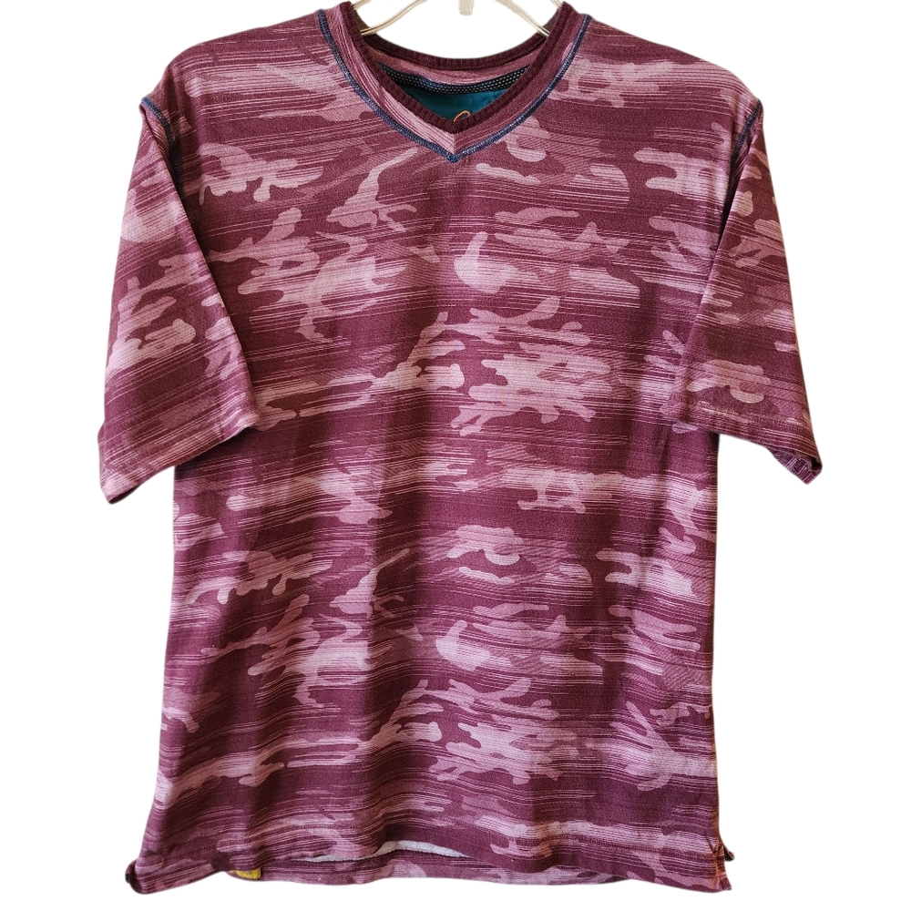 Robert Graham Mens Camo Shirt Geometric Graphic Cotton  Abstract Sz Large